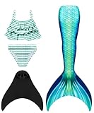DNFUN Mehrjungfrauenflosse Mädchen Schwimmen Mehrjungfrau Flosse