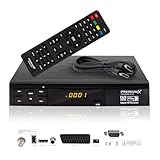 PremiumX Satelliten-Receiver HD 520SE-B FTA Digital SAT TV Receiver DVB-S2 FullHD HDMI SCART 2X USB...