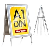 Floordirekt Kundenstopper DIN A1 - beidseitig für 2 Plakate mit Alu Rahmen 25mm - inklusive...