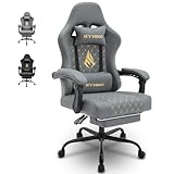 symino Gaming Stuhl，Racing Stuhl Design Gamer Stuhl, Ergonomischer Gaming Stuhl mit Fußstütze,...