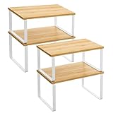 SONGMICS Gewürzregal, 4er Set, Küchenregal, Küchen-Organizer, erweiterbar, Gewürzhalter,...