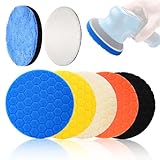 7 Stück Polierschwämme Pad 150mm/6 Zoll Waben Polieren Schwämme,Auto Polierpads,Wachs Schwämme...