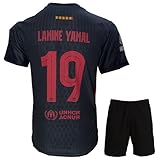 IHIMI Lamine Yamal Barcelona #19 Kinder für Trikot Fußballtrikot, Schwarz 2024 Neue Saison, Kinder...