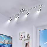 wowatt LED Deckenstrahler 4 Flammig, Strahler Deckenleuchte Schwenkbar, Spotleuchten & Spotbalken...