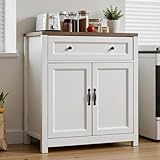 Blishom Küchenschrank mit Arbeitsplatte, Kommode mit 1 Schubladen und 2 Türen, Sideboard...