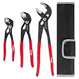 NAUKII 3 Stück Wasserpumpenzange Set 180mm/250mm/300mm Rohrzange Set Robust und Langlebig...