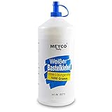 Meyco weißer Bastelkleber 1000 g - trocknet transparent - ohne Lösungsmittel - für Textil, Holz,...