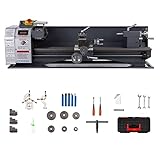 CREWORKS 1100 W Mini-Tisch-Metalldrehmaschine mit Metallgetriebe, Drehmaschine 220 x 750 MM...