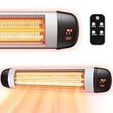 Mursche Heizstrahler Terrasse Infrarotheizung 2500W - Infrarot Strahler Outdoor mit Fernbedienung...