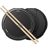 Donner Snare-Drum-Übungspad und Sticks – Schlagzeug-Übungspad – leises Übungs-Drum-Pad mit...