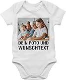 Baby Body Junge Mädchen - Mit Foto I Eigenem Bild I Text I Name I Wunschtext - 3/6 Monate - Weiß -...