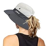 Damen Outdoor UV-Schutz Faltbare Sonnenhüte Mesh Breiter Rand Strand Fischerhut mit...