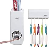 TOWOMO Olet Automatischer Zahnpastaspender, Zahnpastapresse und Zahnbürstenhalter Set (Set mit 5...