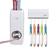 TOWOMO Olet Automatischer Zahnpastaspender, Zahnpastapresse und Zahnbürstenhalter Set (Set mit 5...