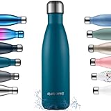 cmxing Doppelwandige Thermosflasche 500 mL mit Tasche BPA-Frei Edelstahl Trinkflasche Vakuum...