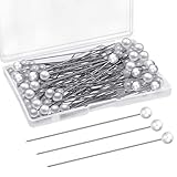 Outus Stecknadeln Runde Faux Perle Kopf Nadeln Hochzeit Perle Blumen Nadeln Weiße Gerade Kopf...