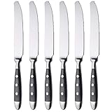 GRÄWE Tafel-Messer 6er Set - Menümesser aus geschmiedetem Edelstahl, rostfrei, nickelfrei,...