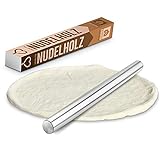 Enorid | Nudelholz Edelstahl – Teigroller – Rostfreie Teigrolle 40cm – Für Pizza, Kuchen,...