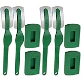 VERDANVERSE 4 Stück Brotmesser mit Gebogenem Edelstahlklinge Ergonomischem Holzgriff...