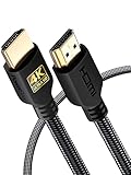 PowerBear 4K HDMI Kabel 1m | 2 Packung,18Gbps HDMI Kabel, geflochtenes Nylon & Goldstecker, 4K @...