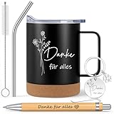 Yaryang Dankeschön Geschenke für Kollegen Thermobecher Kaffeetasse Danke für Alles...