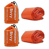 2 Stück Notfall Schlafsack,Survival Biwaksack,Rettungsdecken,Überleben Schlafsack,...