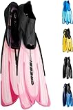 CRESSI Agua Fins Pink 33/34 - Self Adjusting Flossen für Tauchen, Apnoe, Schnorcheln und Schwimmen,...