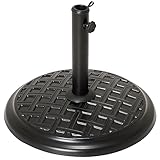 Nexos Trading Schirmständer Beton rund schwarz 15 kg Ø 45 cm Sonnenschirmständer für Schirme bis...