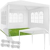 tectake® Pavillon 3x3 m, Zelt groß, wasserdicht, für Garten und Camping, Gartenpavillon,...