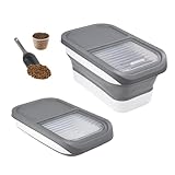 Druuzyl Hundefutter Aufbewahrungsbox 5kg - Faltbarer Futterbehälter für Trockenfutter mit Deckel,...