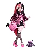 Monster High Draculaura Puppe - Vamp-tastische Mode, Umhang, Accessoires, Haustierfledermaus, für...