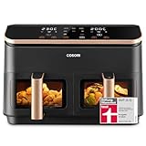 COSORI Heißluftfritteuse 2 Kammern, Airfryer Testsieger der Stiftung Warentest, 6-in-1 Dual Zone...