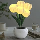 GOUTOOL Blumen-Tischlampe, Tulpen-Schreibtisch, LED-Nachtlicht für Zuhause, Wohnzimmer, Dekoration,...