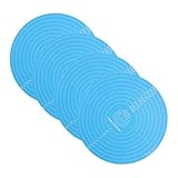 NUOBESTY 4 Stück Runde Silikon backmatte Rutschfeste Wiederverwendbare Teigunterlage mit Messskala...