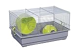 GarPet Hamsterkäfig Nagerkäfig Mäusekäfig mit Haus Laufrad Käfig Farbwahl (grau)