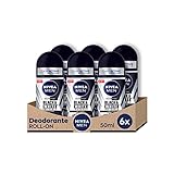 NIVEA Men Black & White Invisible Roll-On Deodorant Antitranspirant im 6er Pack (6 x 150 ml)...