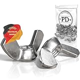 PD® Flügelmuttern M8 (DIN 315) | Hochwertige A2 V2A Edelstahl Flügelmutter | Rostfreie Wing Nut...