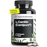 natural elements L-Carnitin 2000 - Premium: Carnipure® von Lonza - 120 Kapseln - Laborgeprüft,...