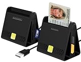 Xystec Multi-Cardreader: 2er-Set USB-Chipkartenleser für Smart-, SIM- und Speicher-Karten, HBCI...
