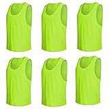 Senston 6 Stück Leibchen für Fußball, Basketball, Baseball Training, Fußball Trainingsleibchen...