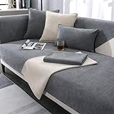 Edumov Sofabezug, Non Slip Sofa Cover Couchbezug l Form Sofa Überzug 2 3 4 Sitzer Sofaschoner...