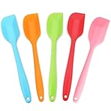 5 Stück Silikon Teigschaber, Hitzebeständig Spatel Set, Backen Kochen Silikon Küchenutensilien...