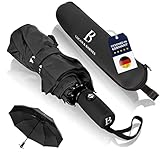 LOGAN & BARNES Regenschirm sturmfest bis 140 km/h - Taschenschirm mit zertifizierter...