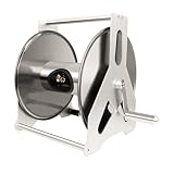 Schlauchtrommel aus Metall, Wandmontiert oder Freistehend Schlauchrolle, Robuster Gartenschlauch...