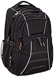 Amazon Basics Laptop-Rucksack mit gepolsterten Schulterriemen und Aufbewahrungsfächern für Stifte,...