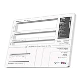 itenga feste Formatschablone Briefschablone Post Brief Warenpost stabil nicht biegsam Schlitze 5mm...