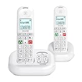 ALCATEL XL685 Voice Duo – Schnurloses Festnetztelefon DECT Senior Format XL mit Anrufbeantworter...