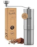 Morgenheld Kaffeemühle manuell mit stufenlosem Keramikmahlwerk - Kaffeemühle Kegelmahlwerk aus...