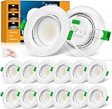 COTLEDL LED Einbaustrahler 230V 5W LED Spots Dimmbar Deckenspots 68mm Warmweiß Neutralweiß...