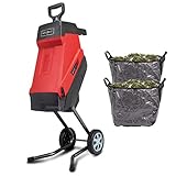 Scheppach GS55 Elektro Gartenhäcksler 2in1 Häcksler mit Fahrvorrichtung | 2400W Leistung |...